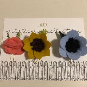 Wildflower felt paper clips